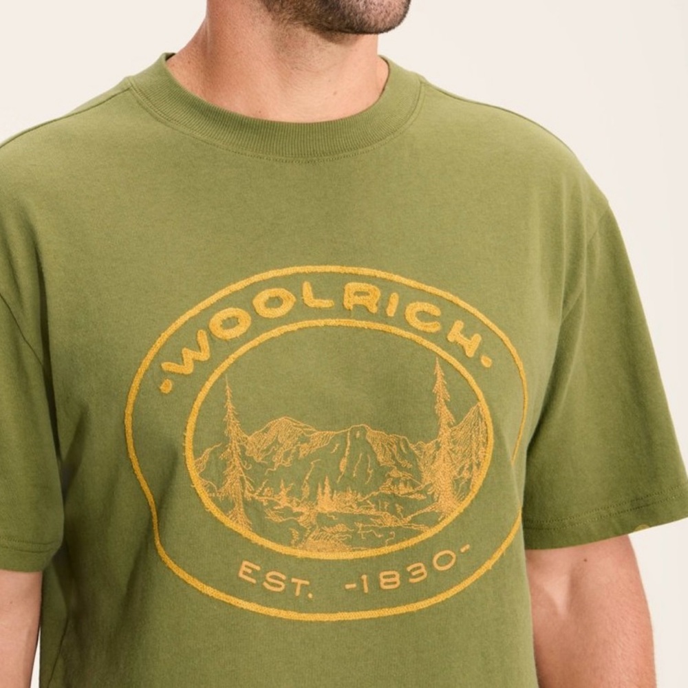 Woolrich Men's Olive Graphic Tee size small NWT